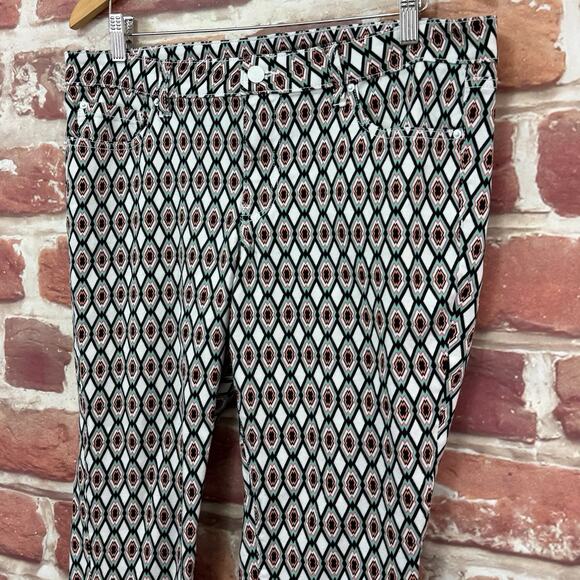 Bisou Bisou Jeans Women's 14 Multicolor Aztec Tribal Southwestern Casual Zip Up - Picture 4 of 8